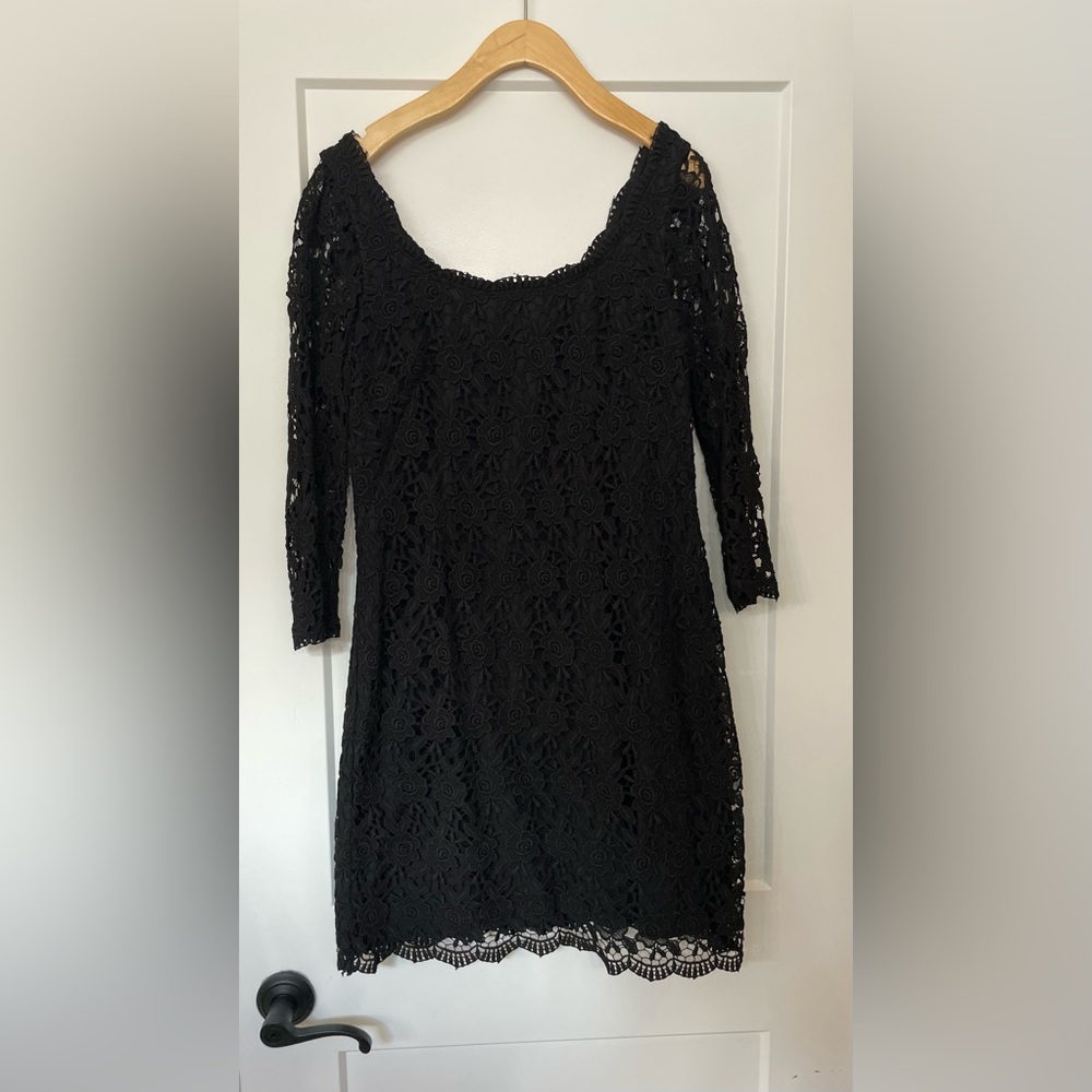 White House Black Market Black Lace Dress